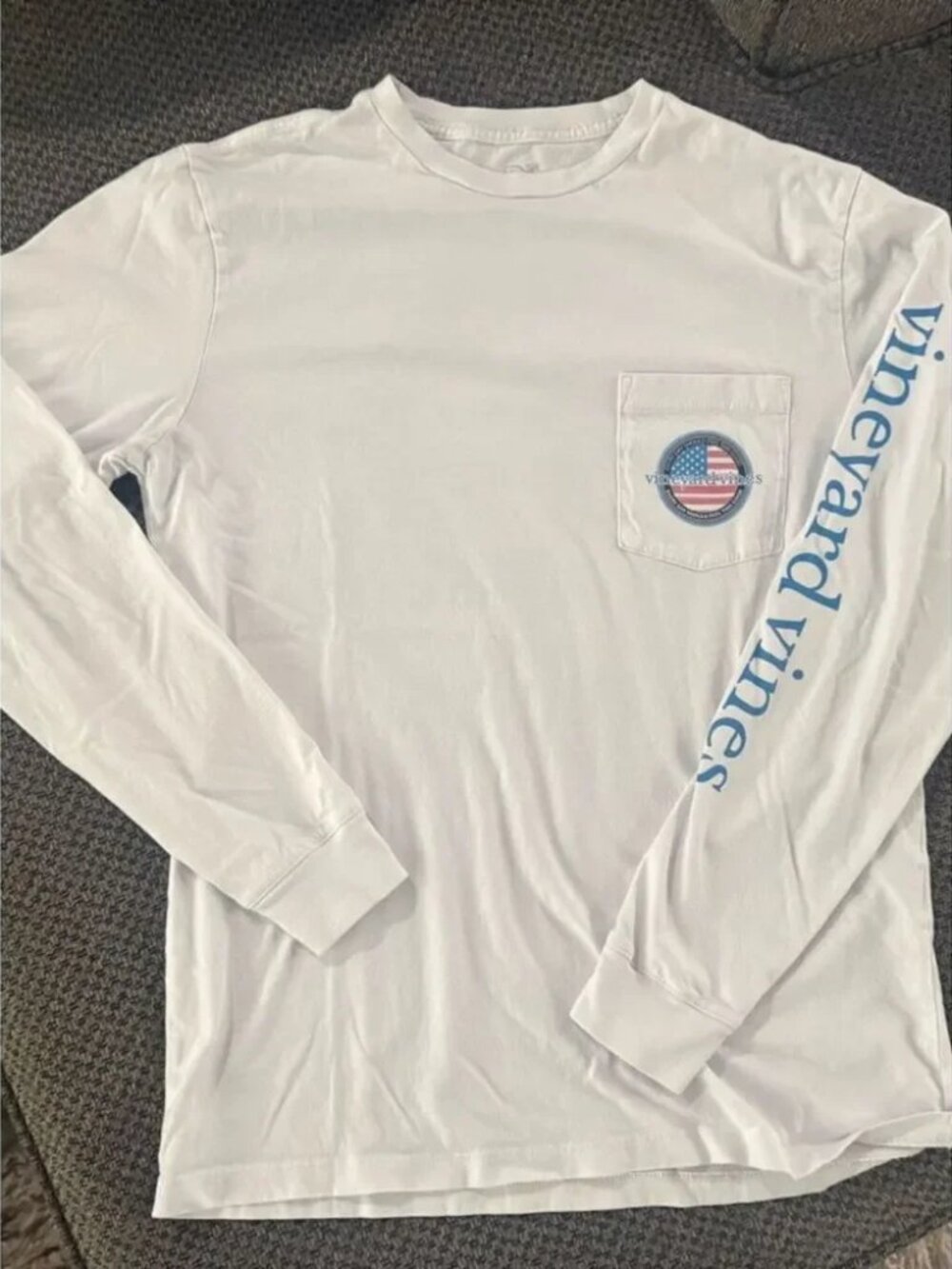 Vineyard Vines White Long-Sleeve Tee